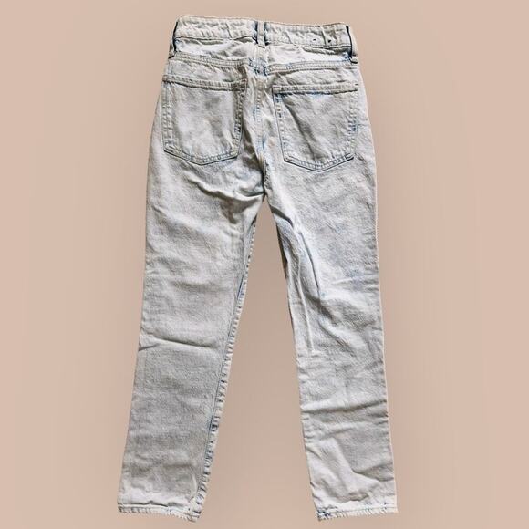 Gap Denim Women's Bleached blue Jeans Boyfriend Straight Size 0/25R - Picture 2 of 9